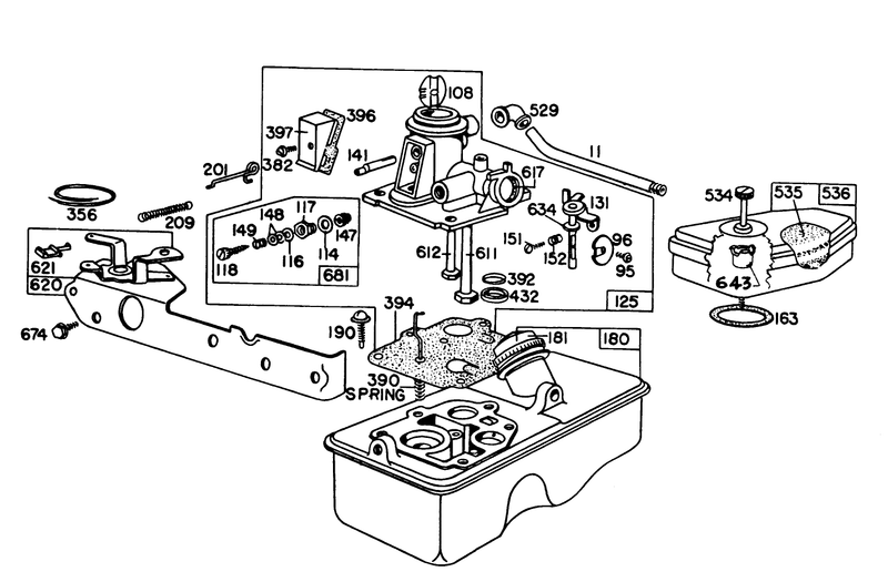 Briggs and Stratton Carburetor Assembly Model 92908 2053 01 For 21in Hand Propelled Model 16310