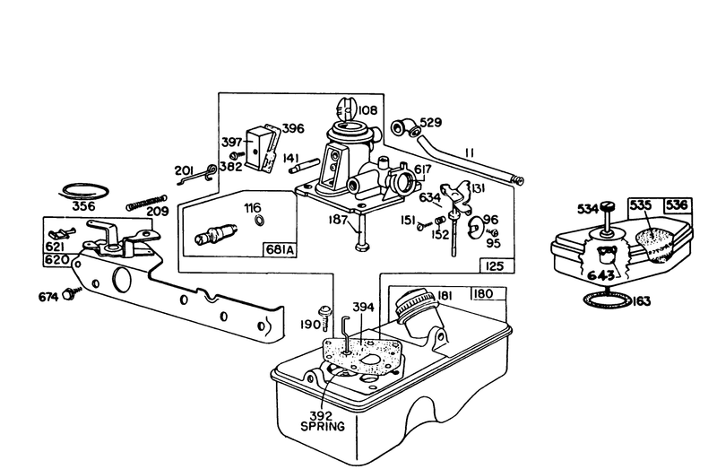 Briggs and Stratton Carburetor Assembly Model 93508 0195 01 For 21in Hand Propelled Model 16310