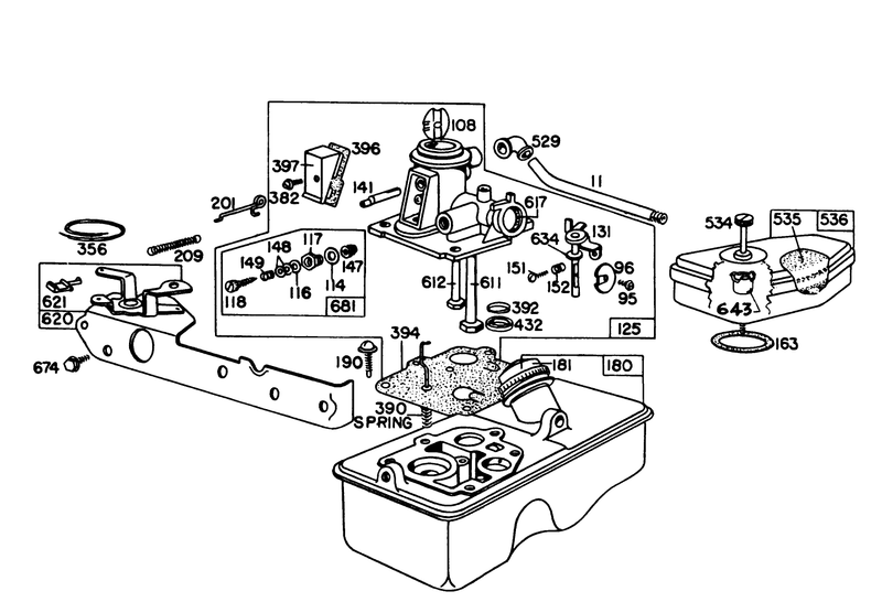 Briggs and Stratton Carburetor Assembly Model 92908 2053 01 For 21in Hand Propelled Model 16310