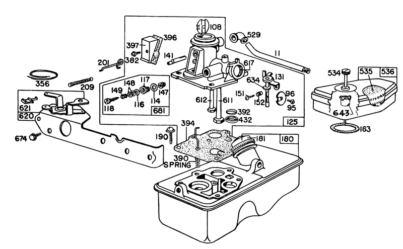 Engine Briggs and Stratton Model 92908 2052 01