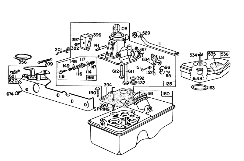 Engine Briggs and Stratton Model 92908 2052 01