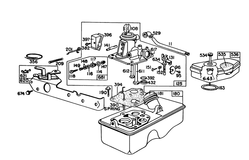 Engine Briggs and Stratton Model 92908 2052 01