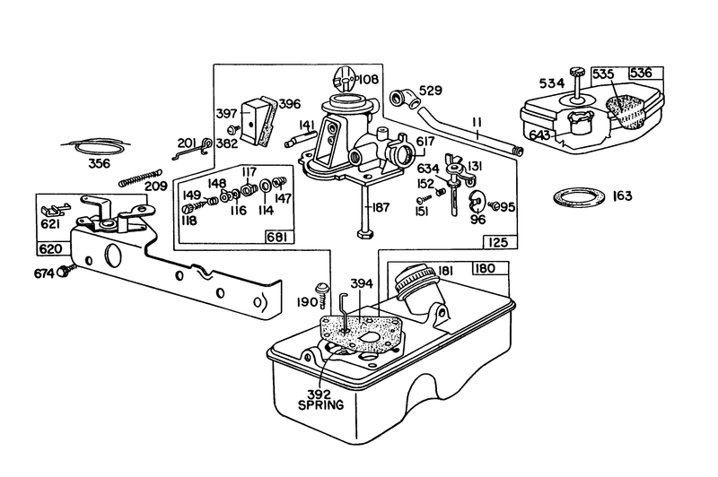 Briggs and Stratton Carburetor Assembly Model 92508 1000 02 For 19in Hand Propelled Model 16300