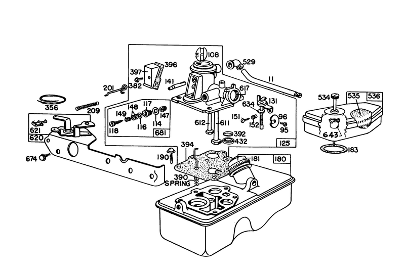 Briggs and Stratton Carburetor Assembly Model 92908 1842 02 For 21in Self Propelled Model 16320