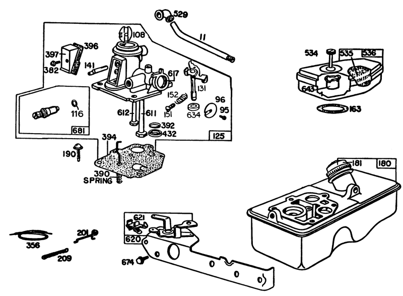 Engine Briggs and Stratton Model 92908 5205 01 continued