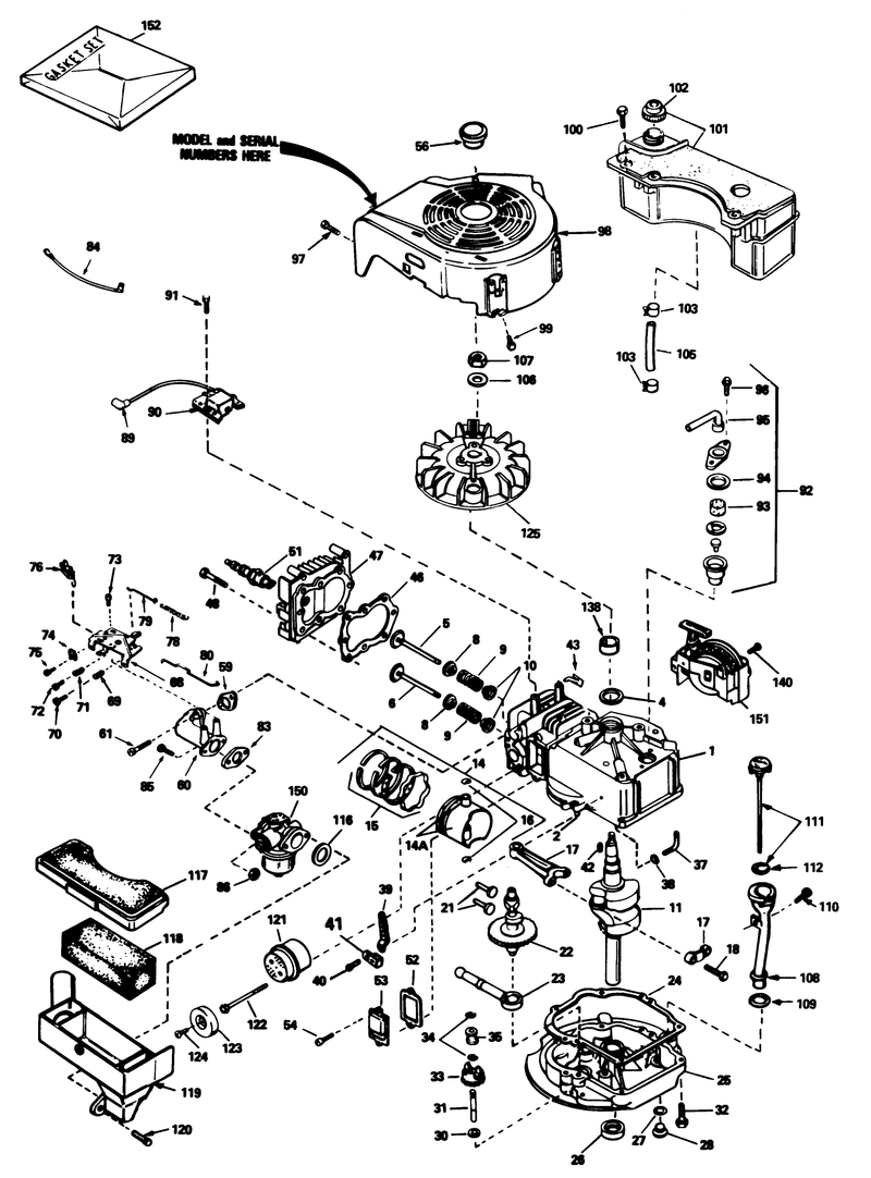 Engine Tecumseh Model No Tvs90 43327d