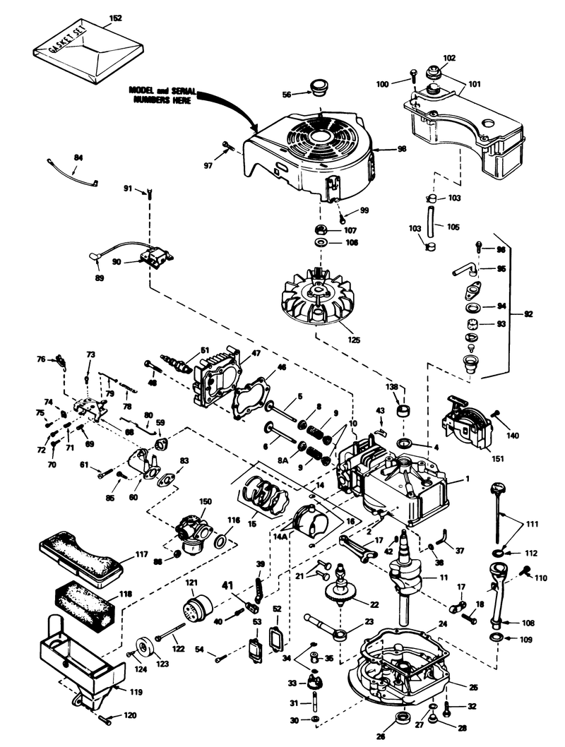 Engine Tecumseh Model No Tvs100 44003