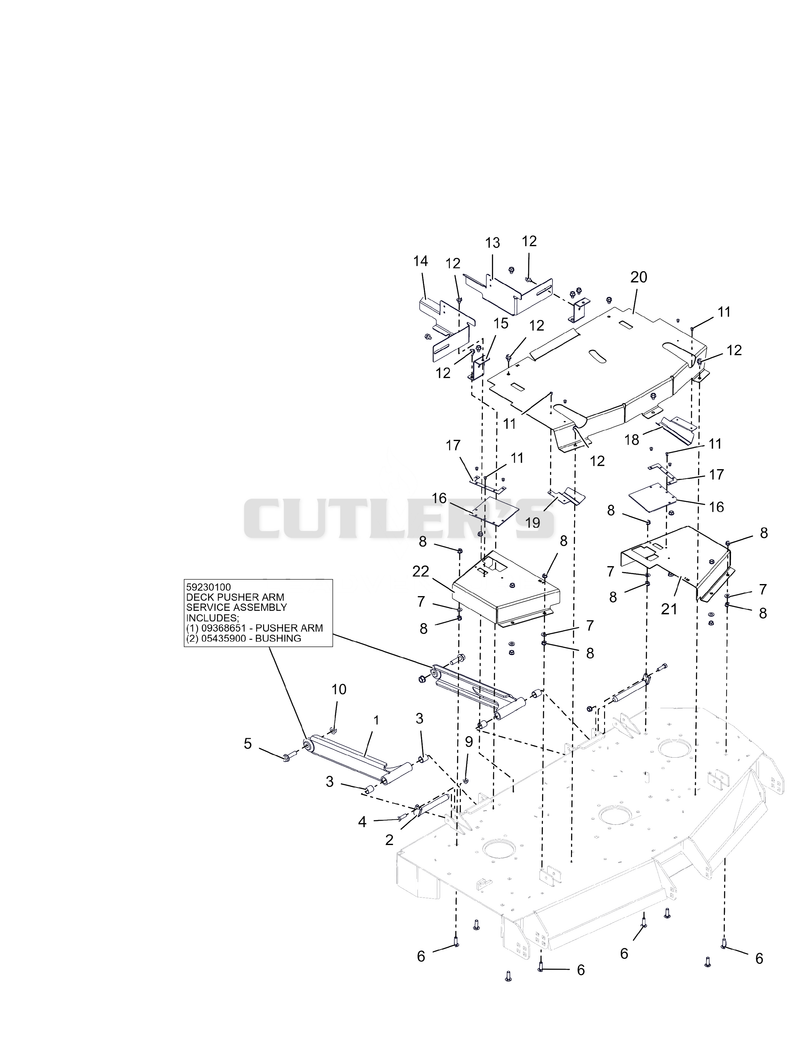 Deck Stabilizer Arms and Belt Guards - 52"