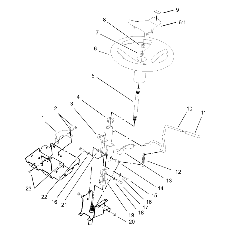 Steering Wheel and Tilt Assembly