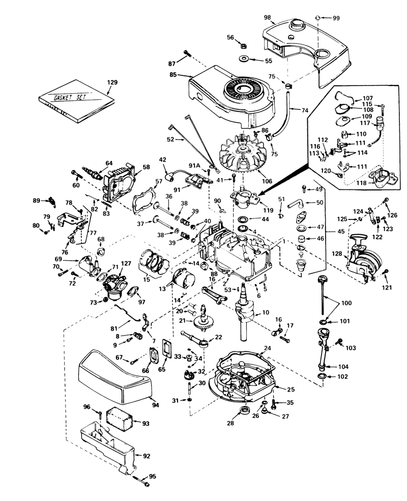 Engine Tecumseh Model No Tnt 100 10055c