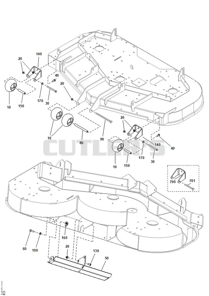 60" Mower Deck - Rollers