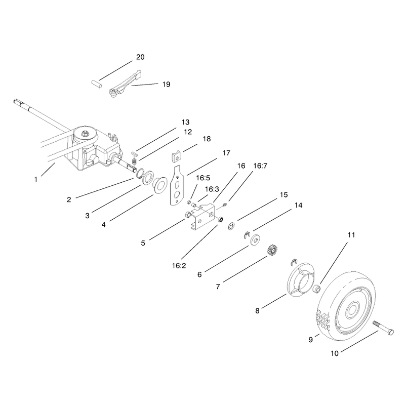 Gear Case and Rear Wheel Assembly