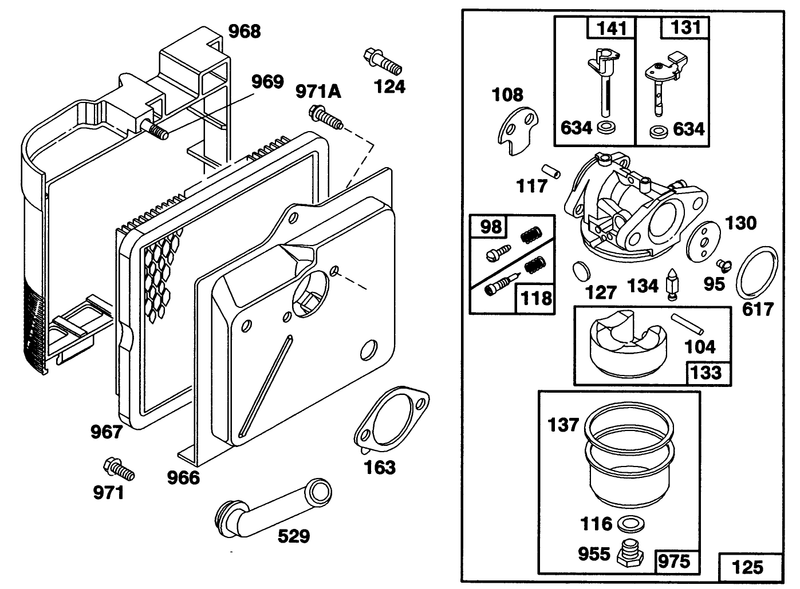 Engine Briggs and Stratton Model 122702 3171 01