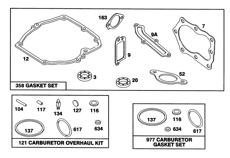 Engine Briggs and Stratton Model 122702 3171 01