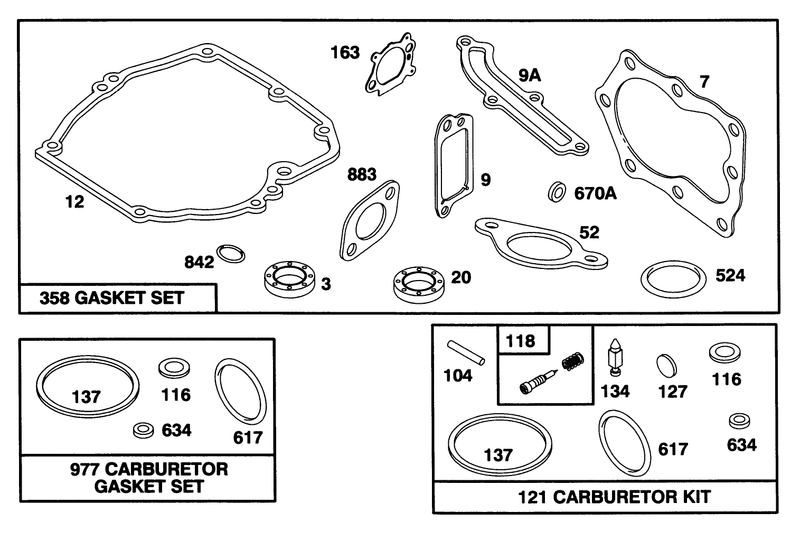 Engine Briggs and Stratton Model 127702 0645 01