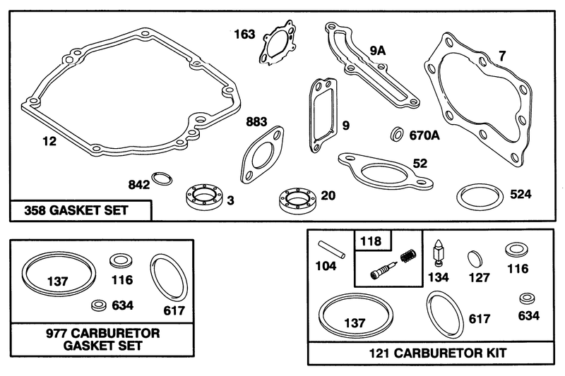Engine Briggs and Stratton Model 127702 0645 01