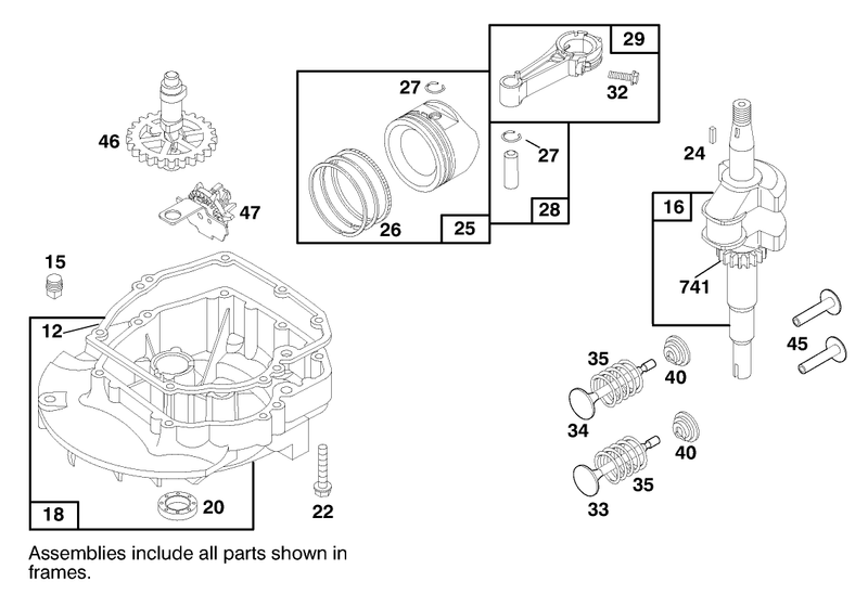 Engine Briggs and Stratton Model 127702 0645 01 serial No 8900001 8901373
