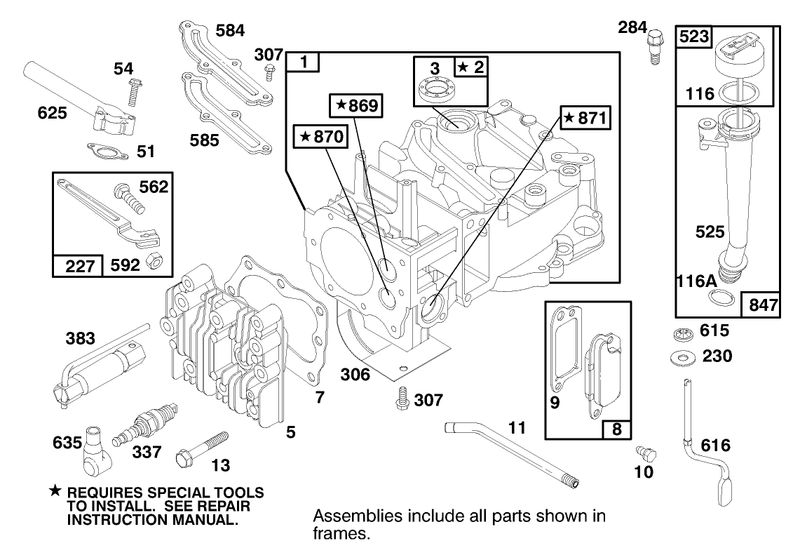 Engine Briggs and Stratton Model 127702 1745 E1 serial No 8901374 and Up