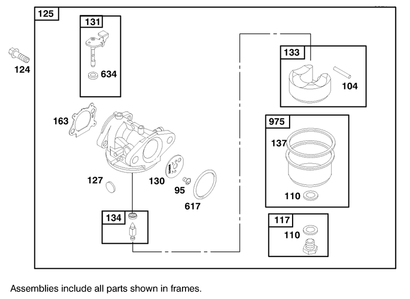 Engine Briggs and Stratton Model 127702 1745 E1 serial No 8901374 and Up