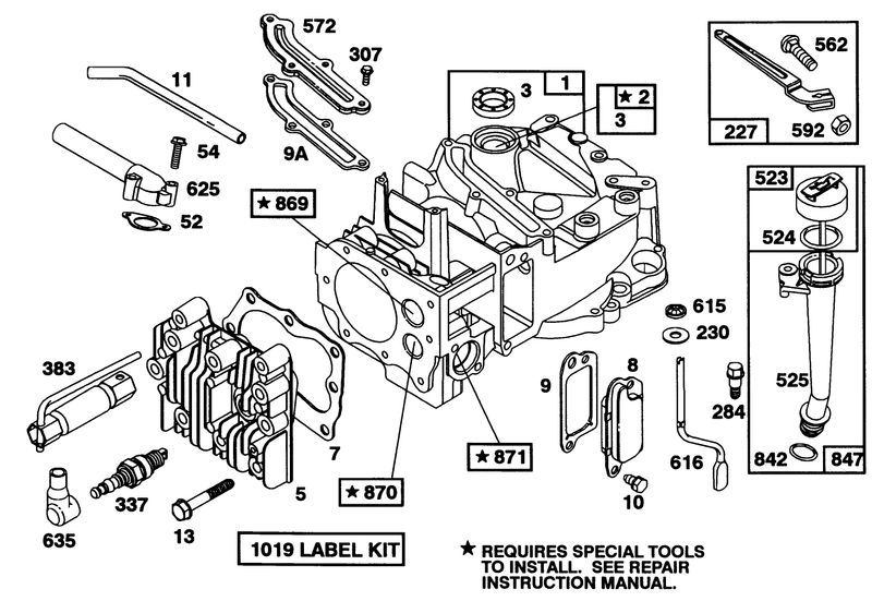 Engine Briggs and Stratton Model 122702 3171 01