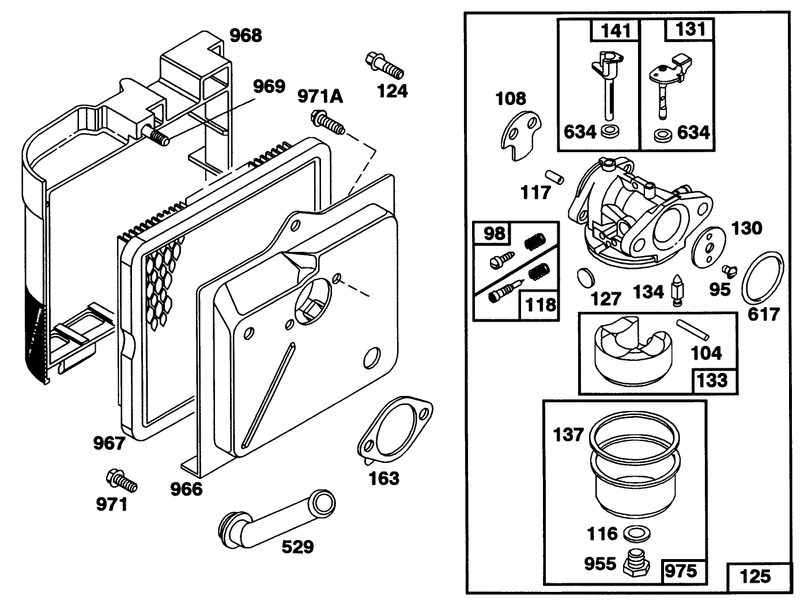 Engine Briggs and Stratton Model 122702 3171 01