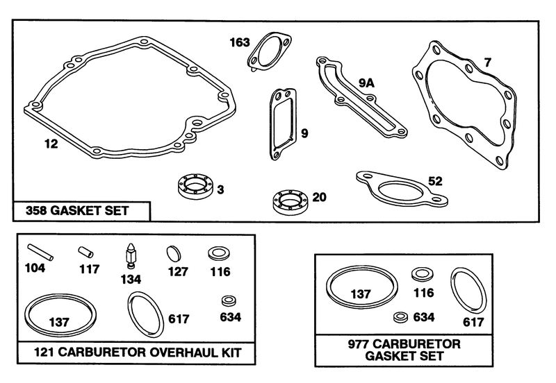 Engine Briggs and Stratton Model 122702 3171 01