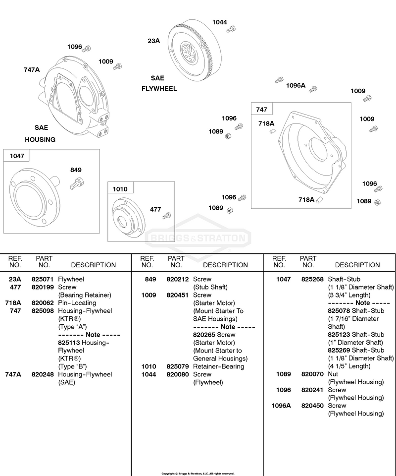 Flywheel Housing, Stub Shaft, SAE Flywheel