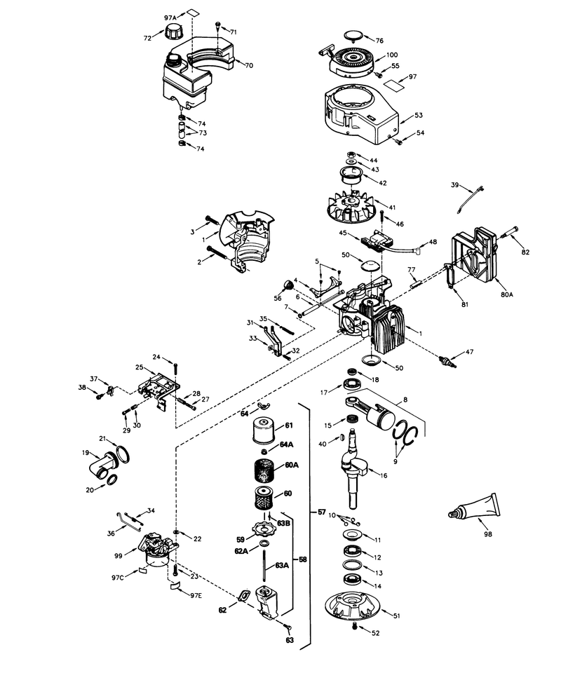 Engine Tecumseh Model No Tvs840 8016b