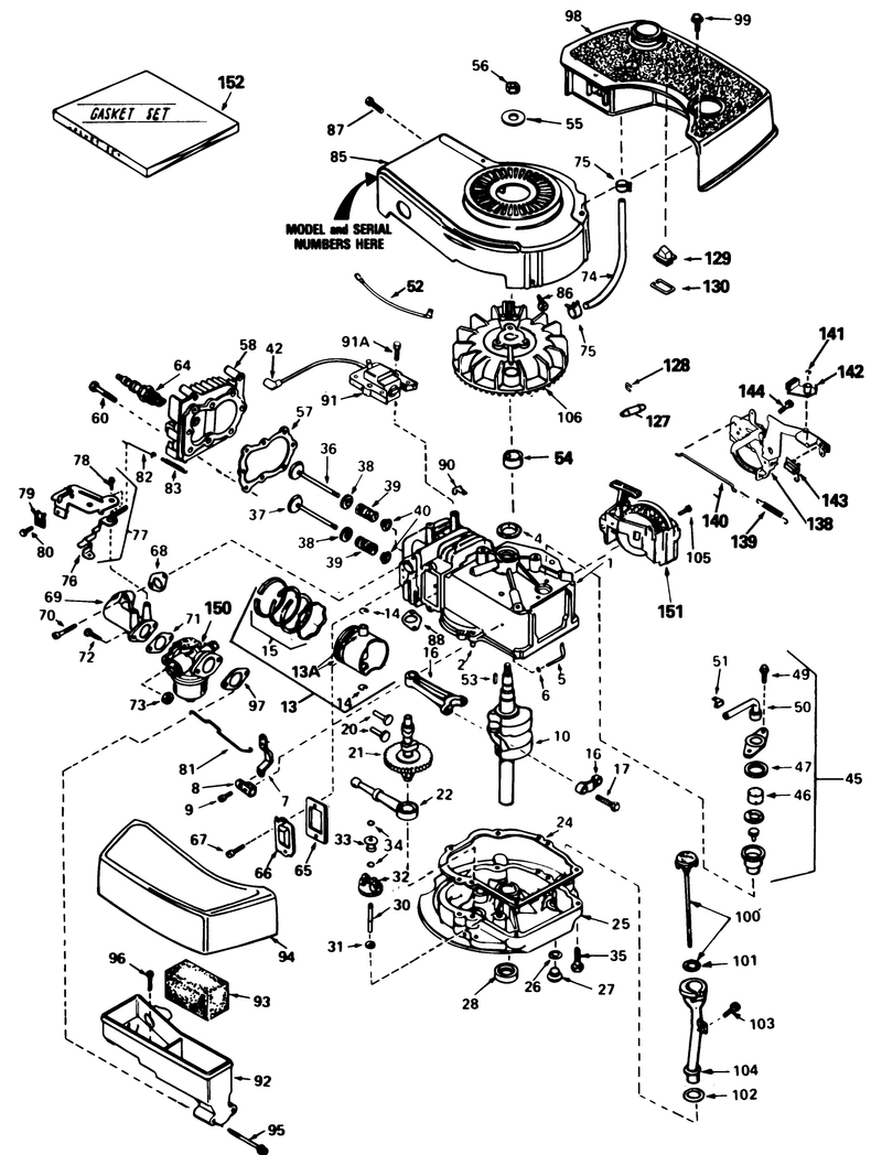 Engine Tecumseh Model Tnt 100 10085e