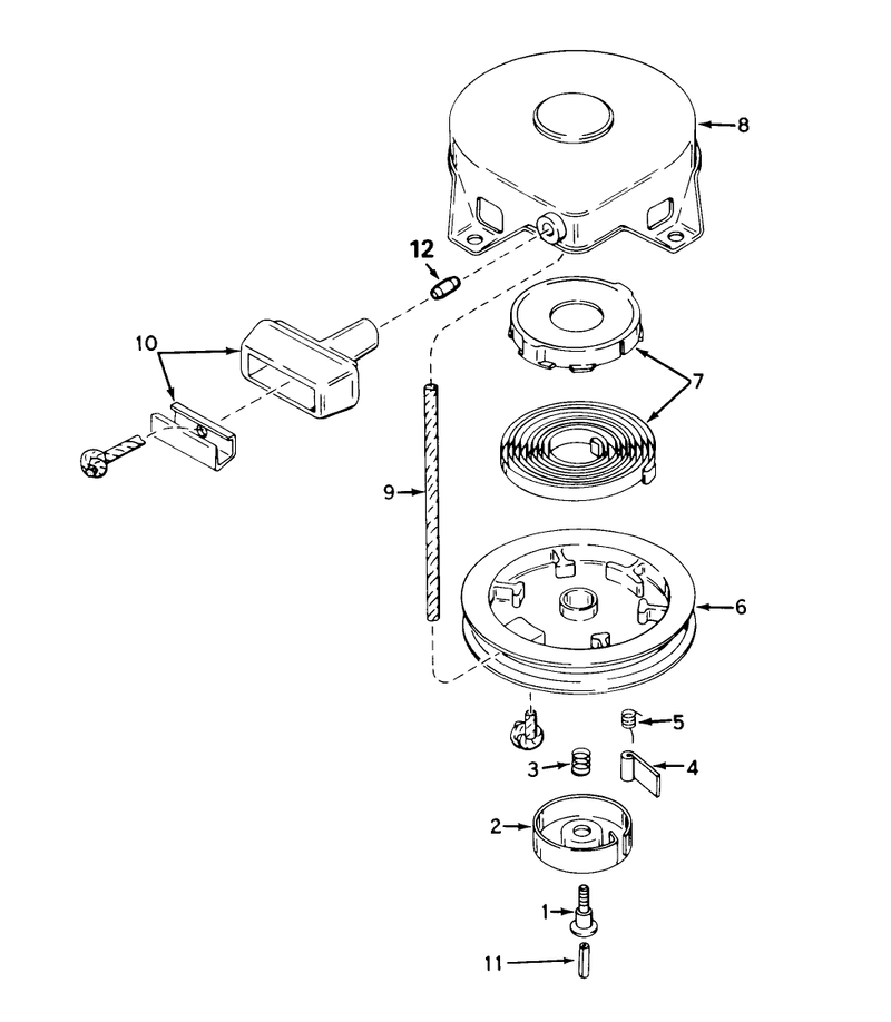 Rewind Starter No 590420a