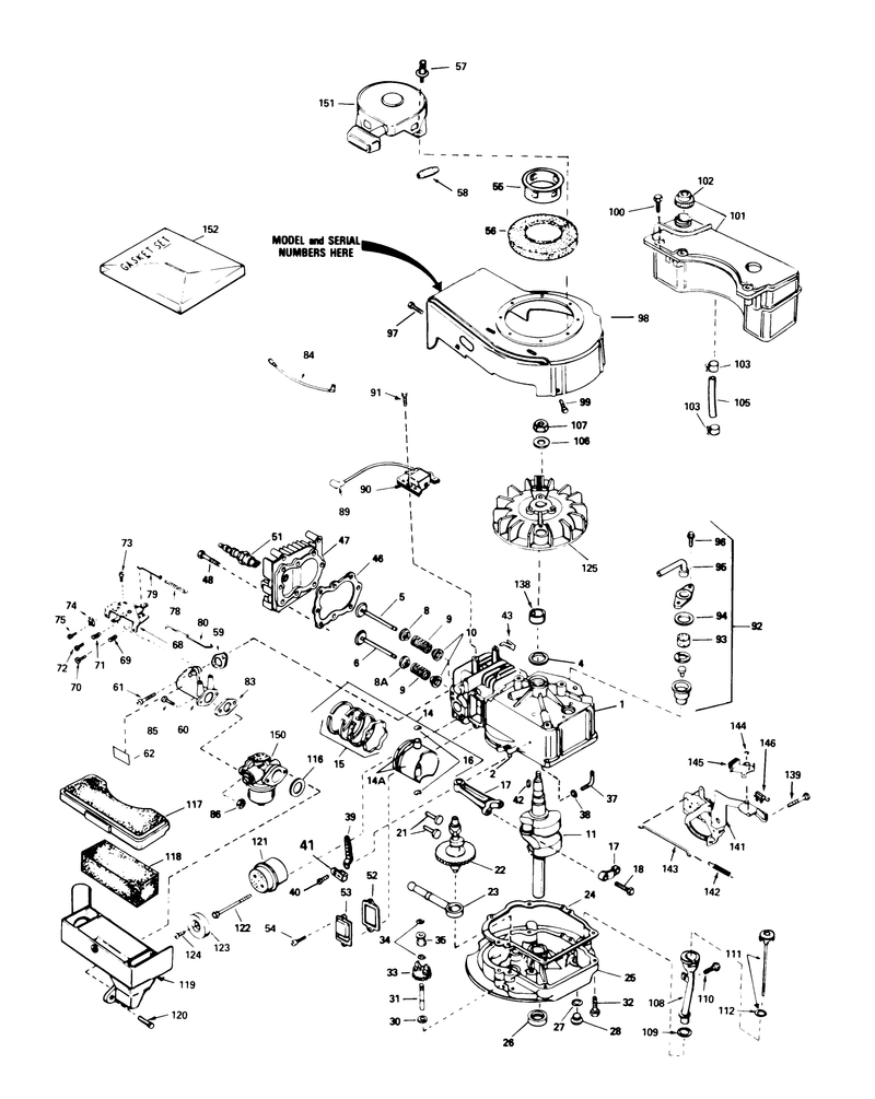 Engine Tecumseh Model No Tvs100 44001