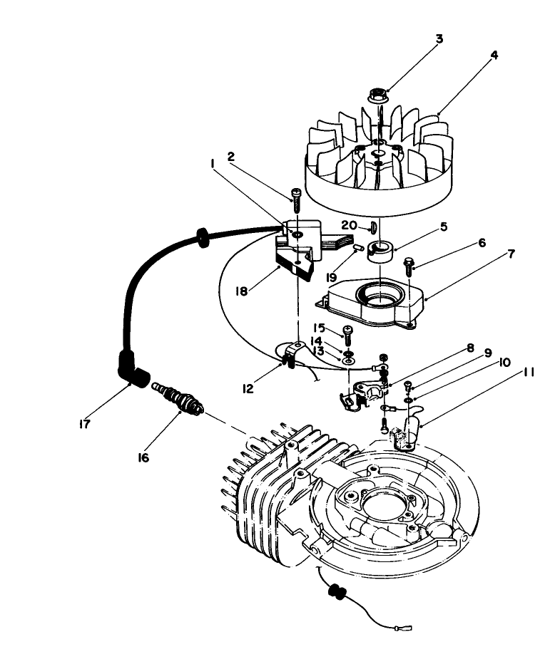 Flywheel and Magneto Assembly