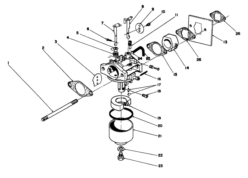 Carburetor Assembly model No 47pl0 1