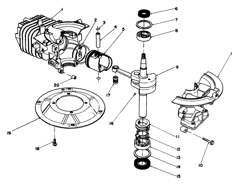 Crank Shaft Assembly model No 47pl0 1