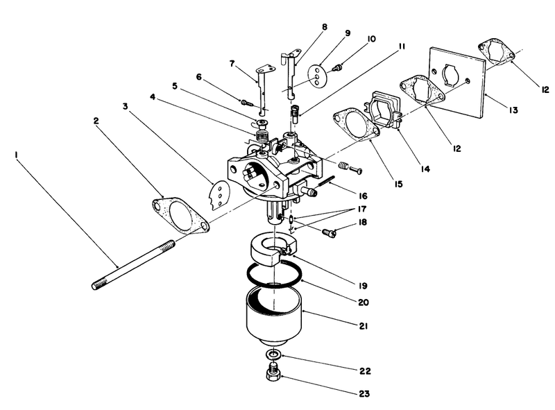 Carburetor Assembly Engine 47pe 4 used On Units With Serial No6000101 6002073 Engine 47pf 5 used On Units With Serial No 6002074 and Up