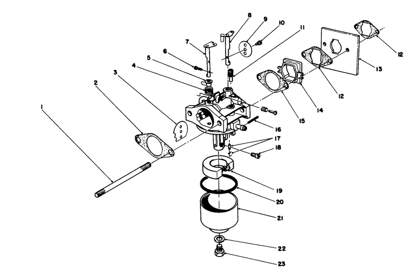 Carburetor Assembly model 47pf5 and 47pg6