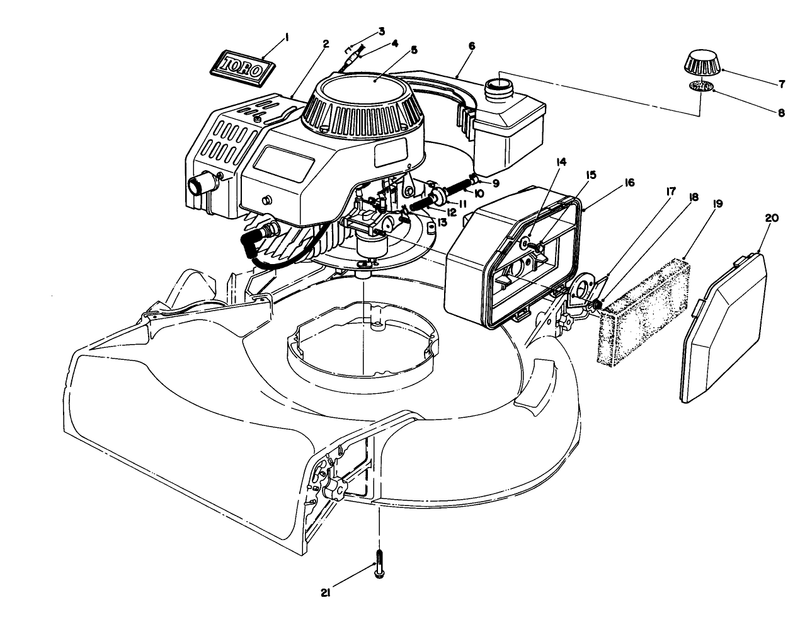 Engine Assembly model No 47pf5 used On Units With Serial No 7000001 7002104