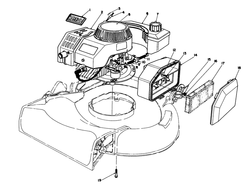 Engine Assembly model No 47pg6 used On Units With Serial No 7002105 and Up