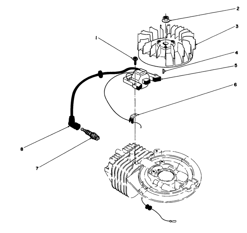 Flywheel and Magneto Assembly model No 47pf5 and 47pg6