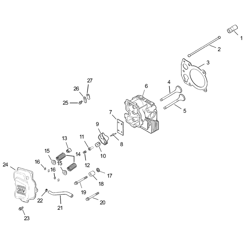 HeadValveBreather Assembly Kohler CV493S-27529