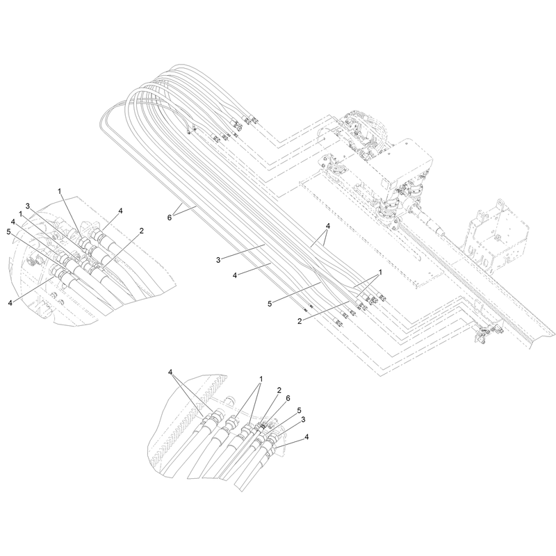 Thrust Frame Hydraulic Hose Assembly No. 6