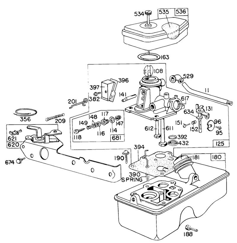 Carburetor Assembly Model 390065