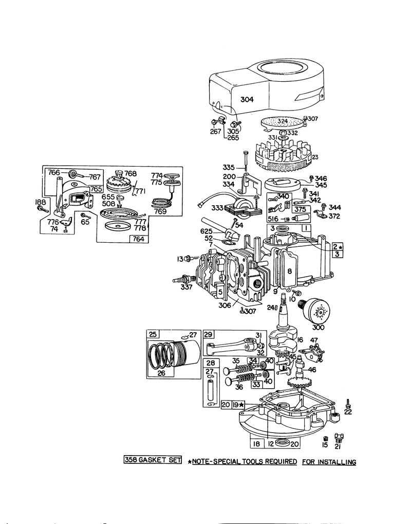 Engine Briggs and Stratton Model 92908 1747 01