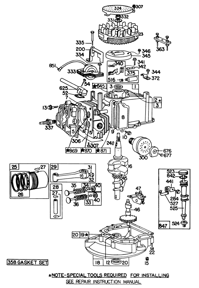 Engine Briggs and Stratton Model 92908 1846 01
