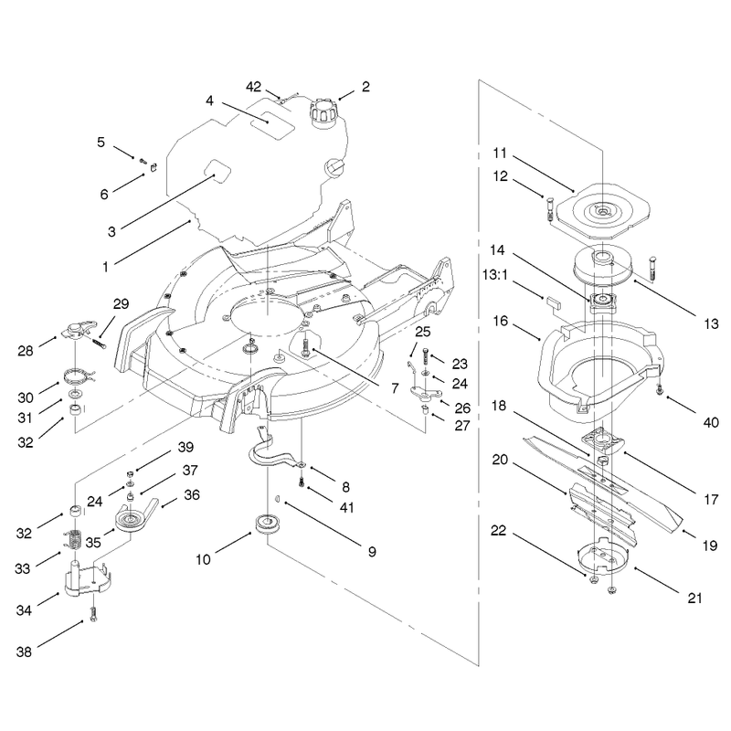 Engine and Blade Assembly