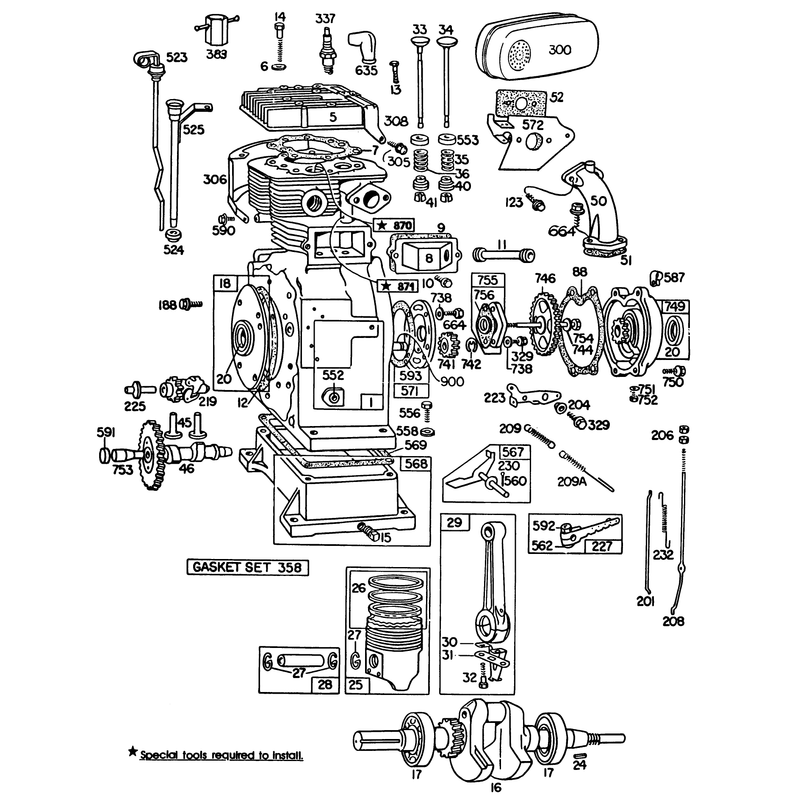 Briggs and Stratton Engine Briggs and Stratton Model No 326437-0630-01 Continued