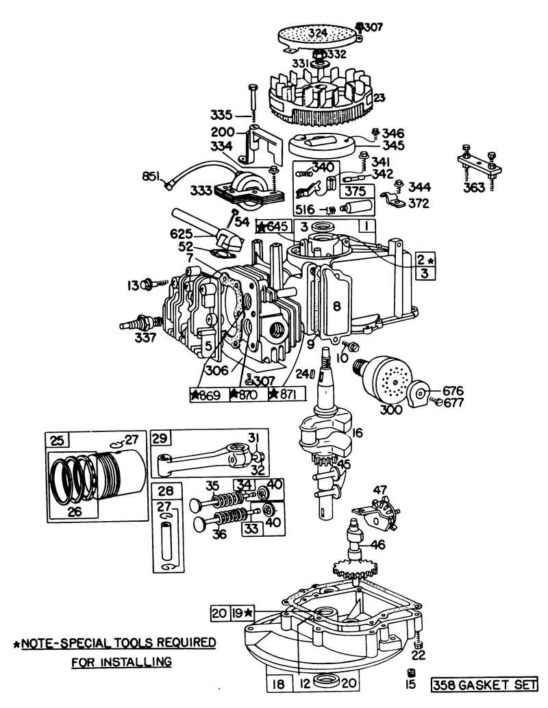 Engine Briggs and Stratton Model 92908 1956 01