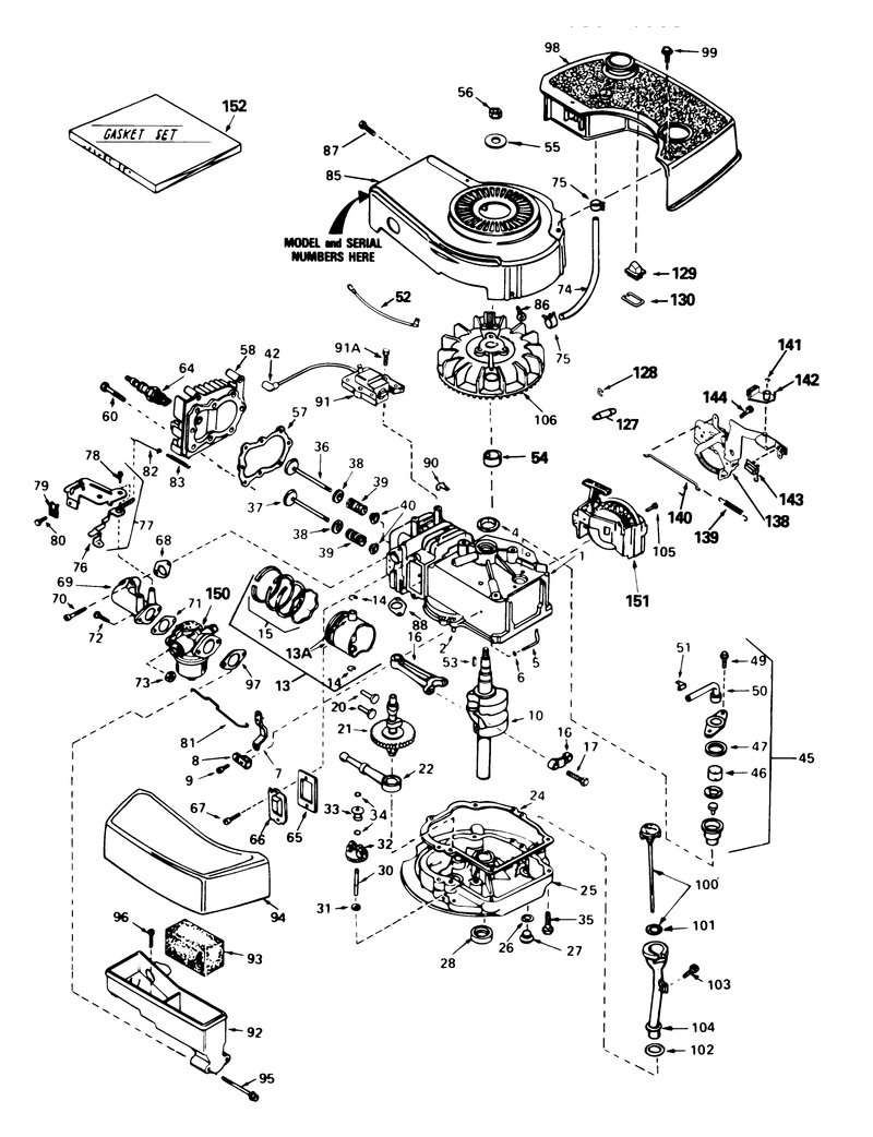 Engine Tecumseh Model Tnt 100 10085e