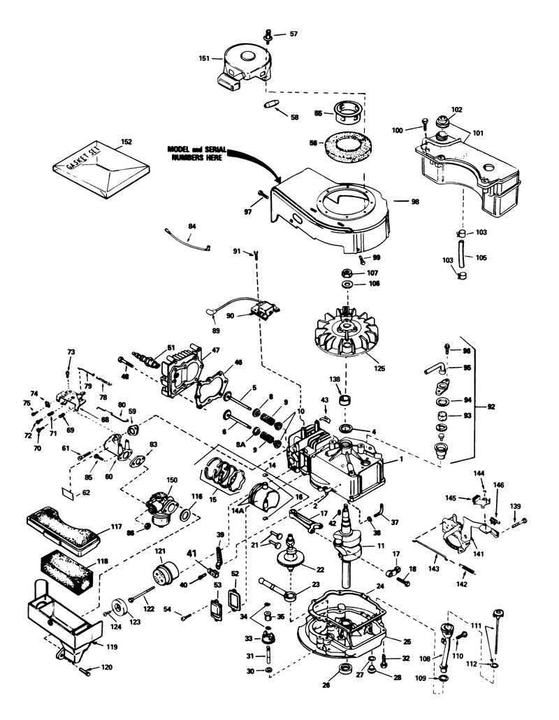 Engine Tecumseh Model No Tvs100 44001