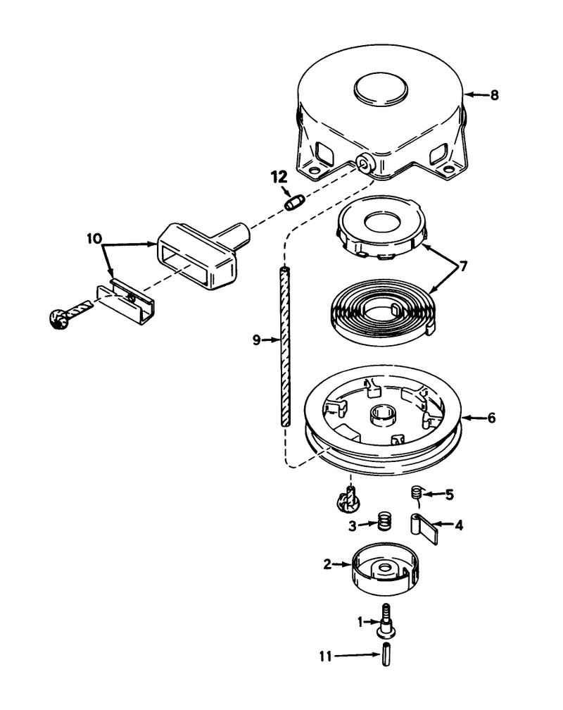 Rewind Starter No 590420a